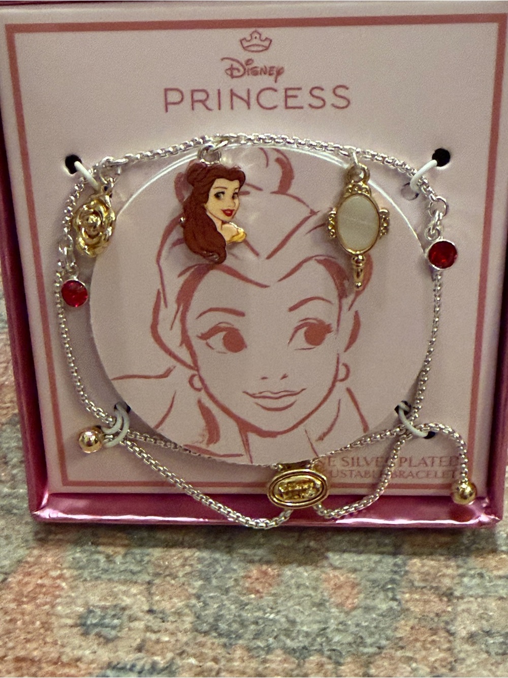 Brand New Disney Princess Belle from Beauty & The Beast Charm Bracelet